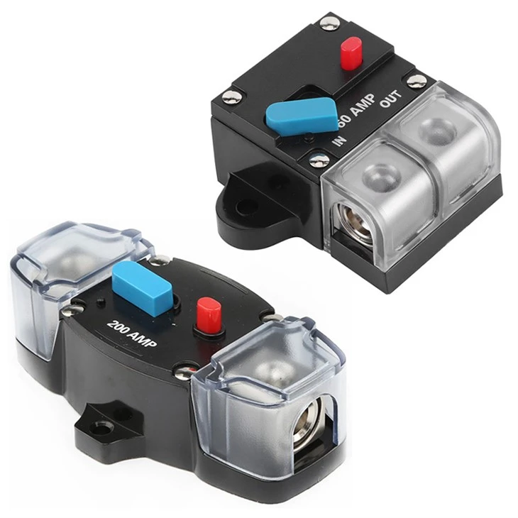 200A Manyèl Reyajiste Circuit Breaker Pou Inverter RV Trolling Motor Stereo Audio