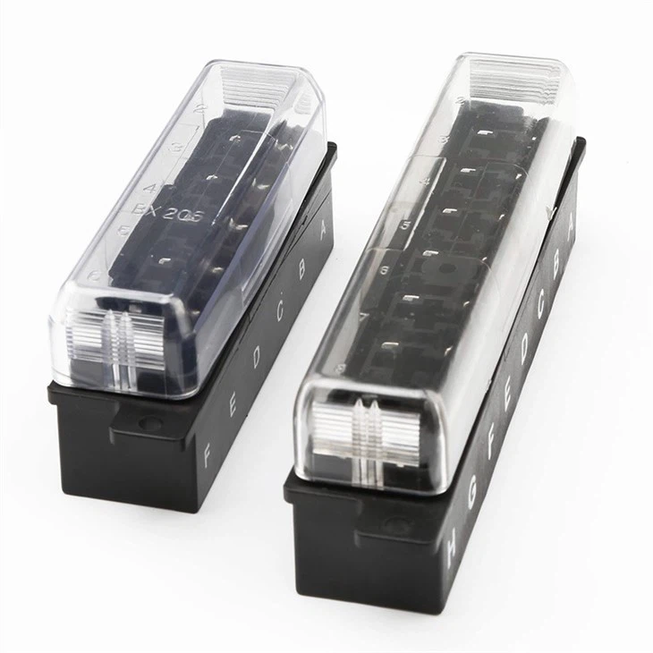 6 Input Output 8 In 8 Out Multi Way ATY ATO ATC Medium Middle Standard Blade Universal Fuse Block Box For Car Auto Automotive